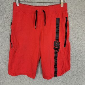 Nike Shorts Men's S Red‎ Fleece Sweat Casual Athleisure Nike Air Pockets